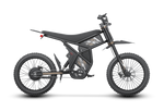 Black GT73 Pro electric motorbike with rugged off-road tires and rear gear hub motor design
