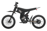 Black GT73 Pro electric motorbike with rugged off-road tires and rear gear hub motor design
