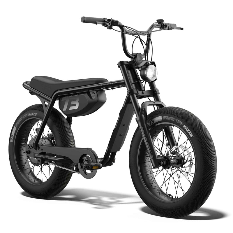 Front view of the SUPER73-Z Miami SE Legacy Series ebike in blackout @color_blackout
