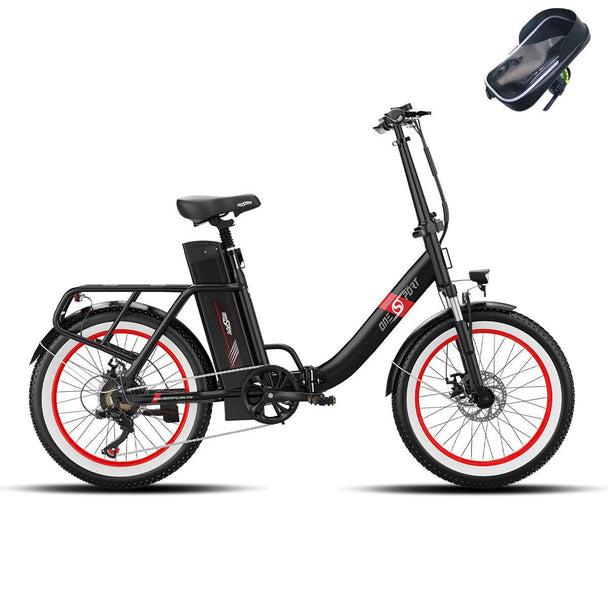 Onesport OT16-2 black and red e-bike