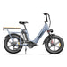 Grey dual battery kingbull cargo electric bike