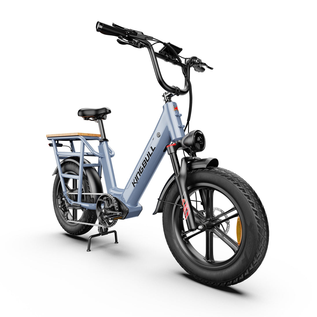 Gray Cargo electric bike side view-Kingbull Voyager 2.0