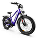 Kingbull Discover electric bike in blue, left side angle view showcasing fat tire and wheel assembly