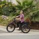 Man sitting on Kingbull Discover electric bike while stationary, showing comfortable seating position