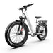 Detail shot of Kingbull Discover ST 2.0 white bike focusing on handlebar and display components