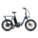 Right side of a blue RadRunner cargo utility ebike on a white background.