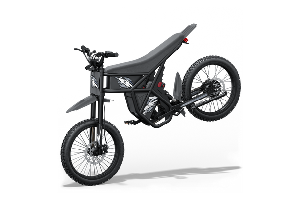 Black GT73 Pro electric motorbike with off-road tires and sleek frame design