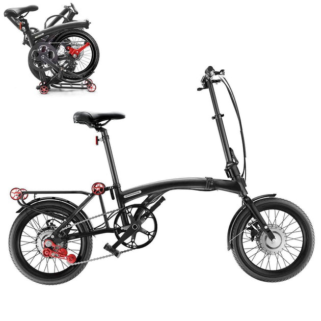 ALPS 3 folding 5 - Speed Electric Bicycles (Black) - Riding 5 Electric Bike