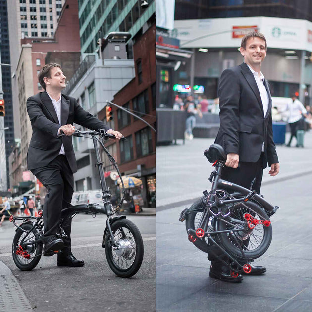 ALPS 3 folding 5 - Speed Electric Bicycles (Black) - Riding 5 Electric Bike