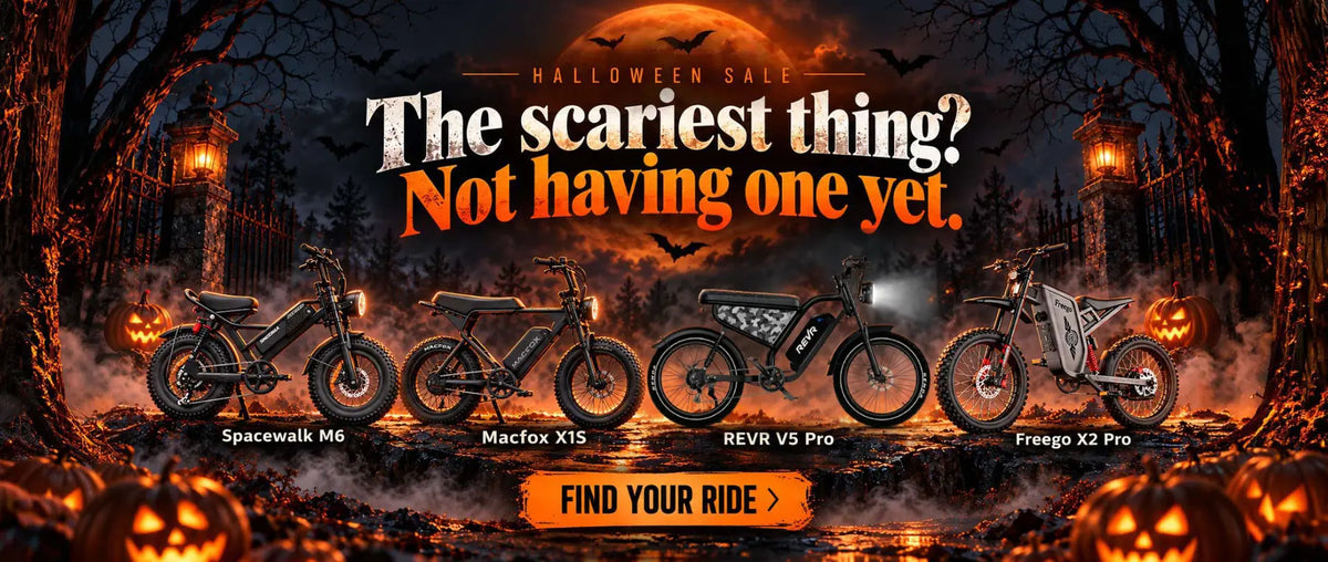 Halloween Sale at Riding 5 Electric Bikes - shop all e-bikes