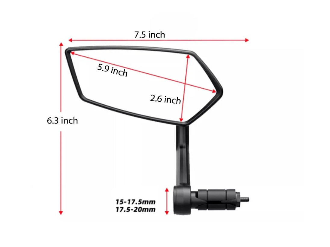 Handlebar Mirror - Riding 5 Electric Bike