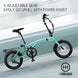 iGOGOMi ALPS 3 folding 3 - Speed Electric Bicycles (ice blue) - Riding 5 Electric Bike