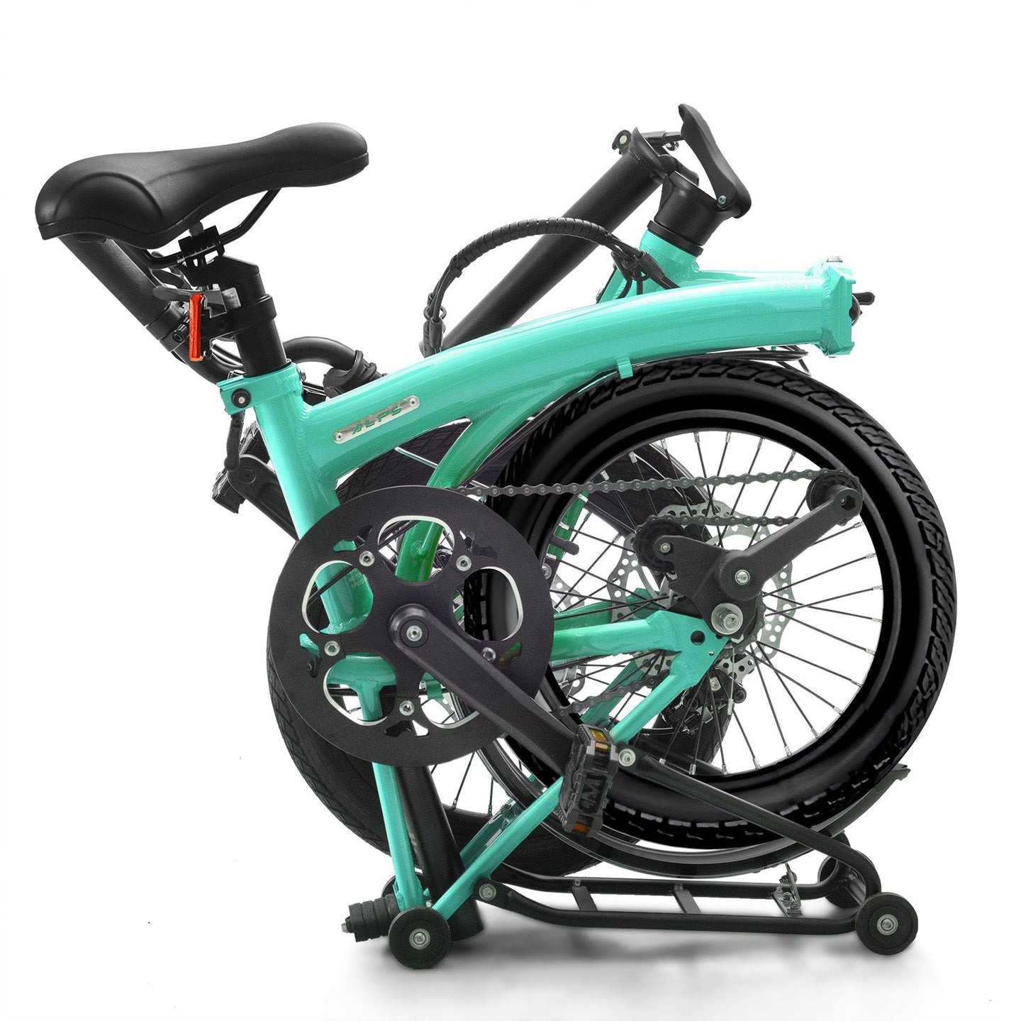 iGOGOMi ALPS 3 folding 3 - Speed Electric Bicycles (ice blue) - Riding 5 Electric Bike
