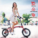 IGOGOMI ALPS 3 folding 3 - Speed Electric Bicycles (Red) - Riding 5 Electric Bike