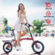 IGOGOMI ALPS 3 folding 3 - Speed Electric Bicycles (Red) - Riding 5 Electric Bike
