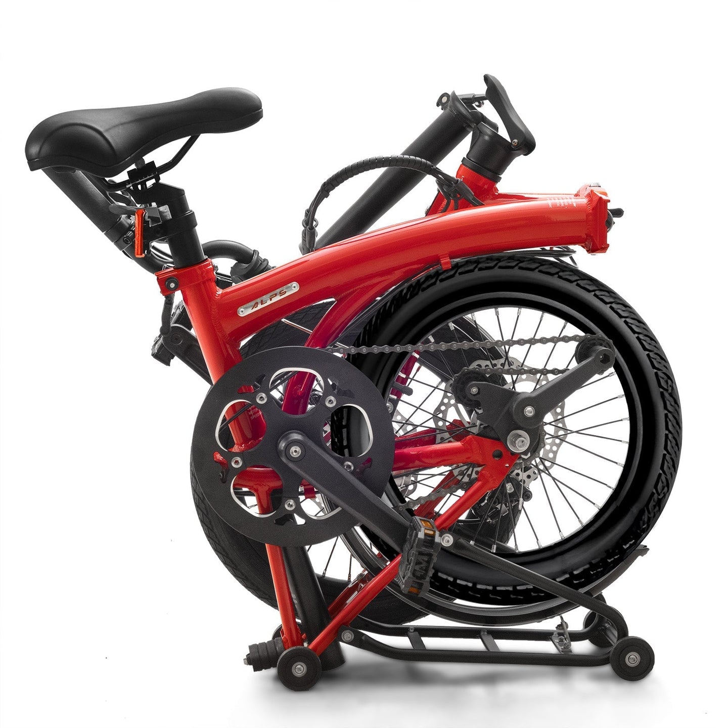 IGOGOMI ALPS 3 folding 3 - Speed Electric Bicycles (Red) - Riding 5 Electric Bike