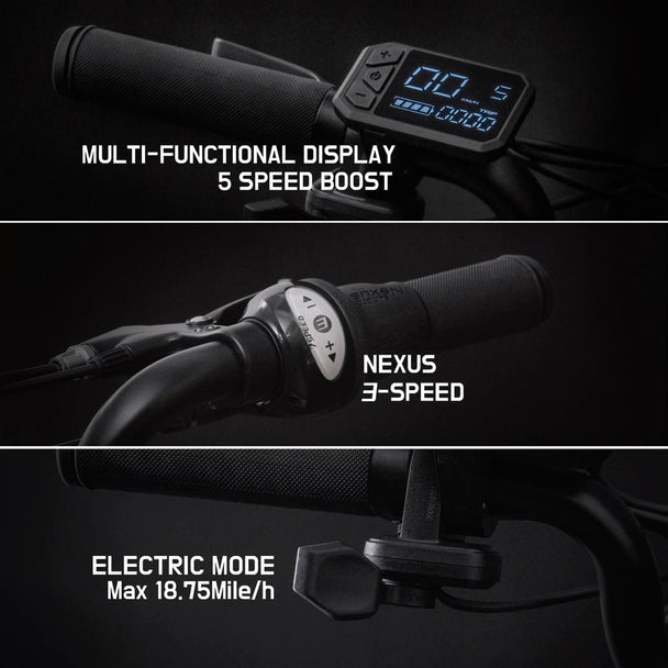 IGOGOMI ALPS E - Bike 3 folding 3 Speed （Green） - Riding 5 Electric Bike