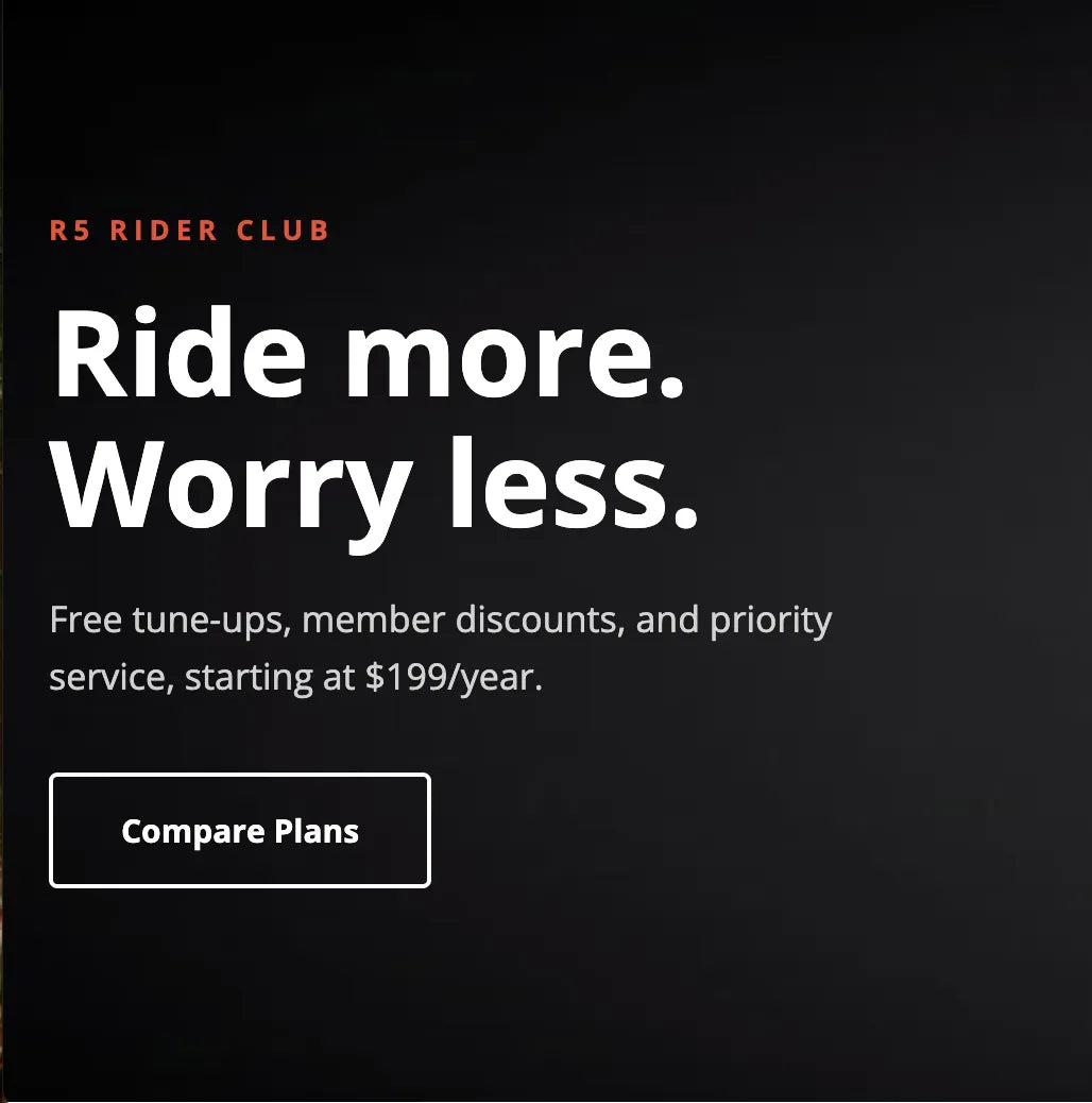 Riding 5 Electric Bikes Membership Starting from $199 mobile banner