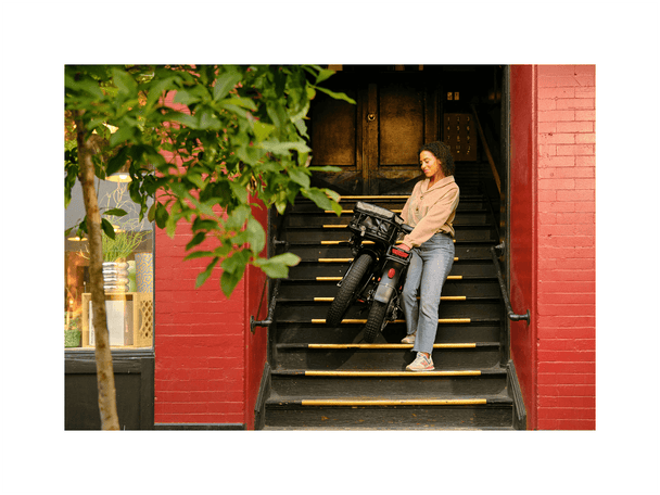 RadExpand™ 5 Electric Folding Bike - Riding 5 Electric Bike