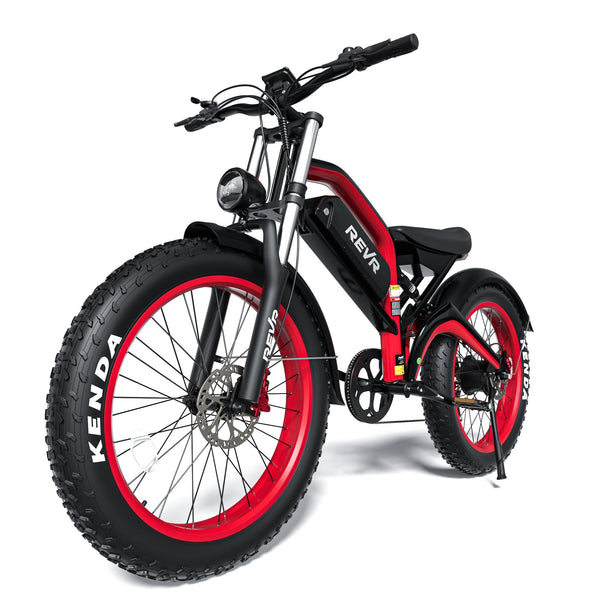 REVR TA7e Off - Road Electric Bike for Adults Black + Red - Riding 5 Electric Bike