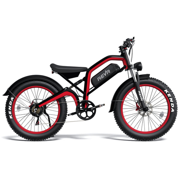 REVR TA7e Off - Road Electric Bike for Adults Black + Red - Riding 5 Electric Bike