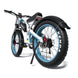 REVR TA7e Off - Road Electric Bike for Adults White + Blue - Riding 5 Electric Bike
