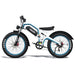 REVR TA7e Off - Road Electric Bike for Adults White + Blue - Riding 5 Electric Bike