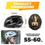 ROCKBROS Bicycle Helmet MTB Road Cycling Rear Light s Integrally-molded EPS+PC Ultralight - Riding 5 Electric Bike
