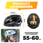 ROCKBROS Bicycle Helmet MTB Road Cycling Rear Light s Integrally-molded EPS+PC Ultralight - Riding 5 Electric Bike