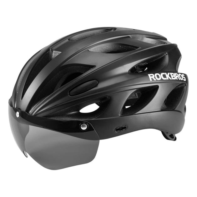 ROCKBROS Lightweight Cycling Helmet with Removable Goggles Sun Visor - Riding 5 Electric Bike