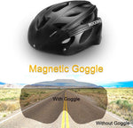ROCKBROS Lightweight Cycling Helmet with Removable Goggles Sun Visor - Riding 5 Electric Bike