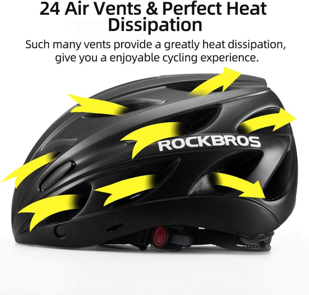 ROCKBROS Lightweight Cycling Helmet with Removable Goggles Sun Visor - Riding 5 Electric Bike