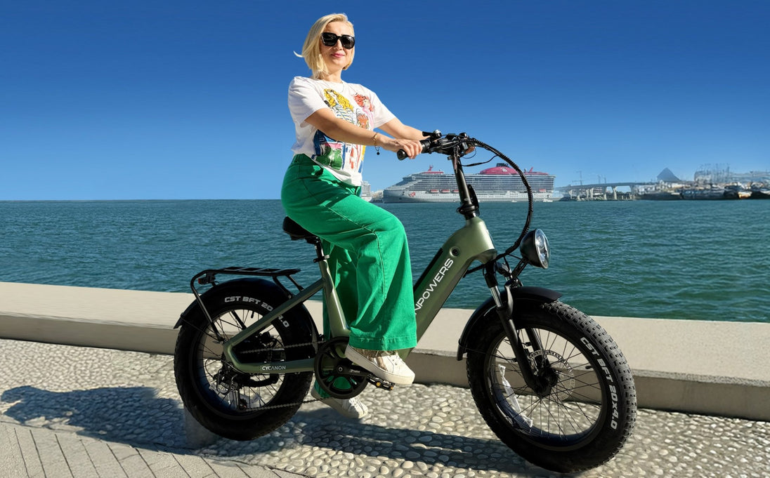 vanpowers Cycanon Fat Tire E - Bike - Riding 5 Electric Bike