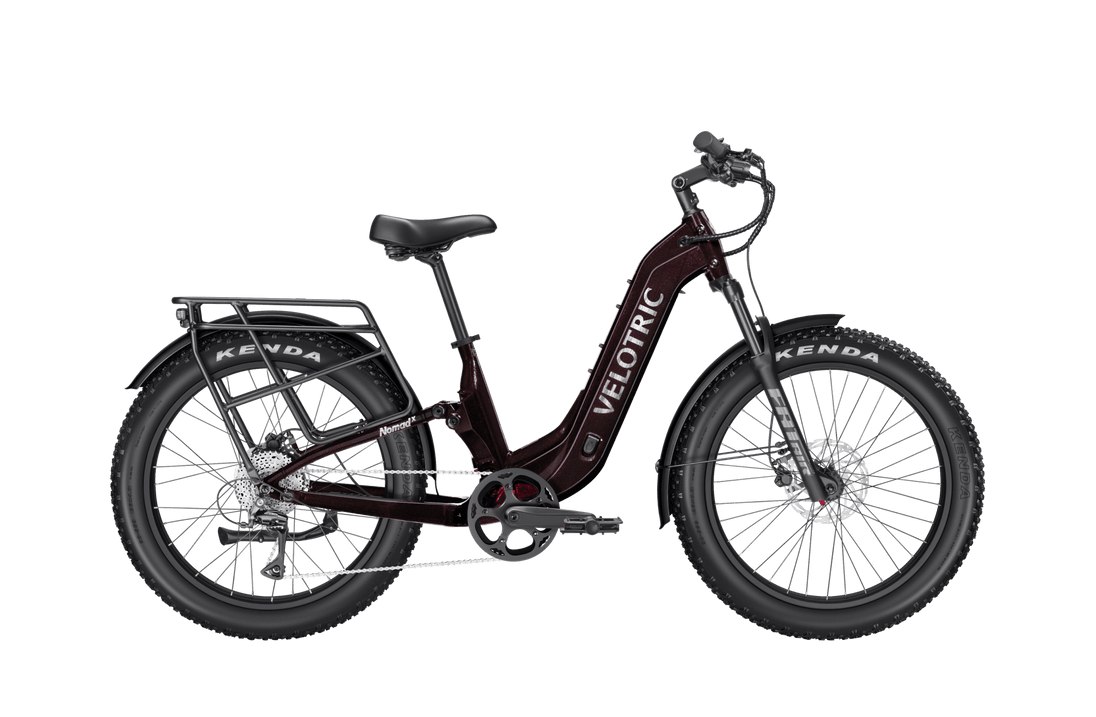 Velotric Nomad 2X Full Suspension Fat Tire Ebike - Riding 5 Electric Bike